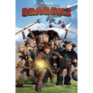 How to Train Your Dragon 2 Cast Maxi Poster (61 x 91.5cm)