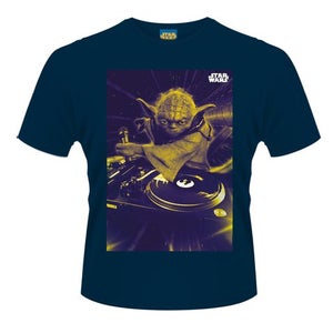 Star Wars Men's T-Shirt - DJ Yoda - Blue