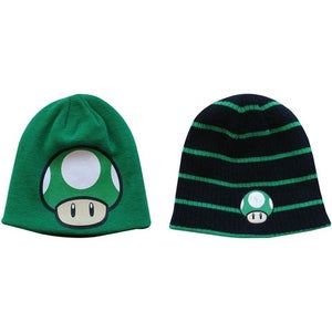 Nintendo Super Mario Bros. 1Up Mushroom Reversible Beanie