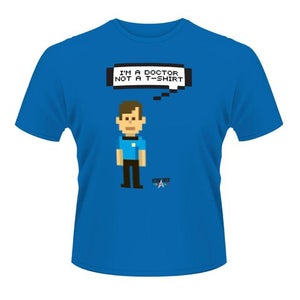 Star Trek Men's T-Shirt - Bones Talking Trexel - Blue
