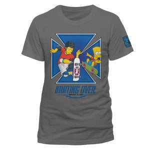 The Simpsons Men's T-Shirt - Tony Hawk - Grey