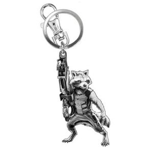 Marvel Guardians Of The Galaxy Rocket Raccoon Pewter Keychain