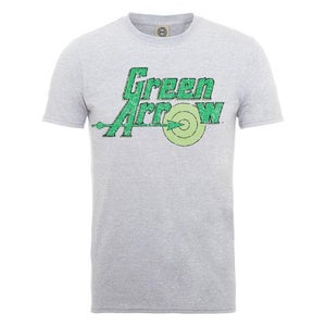 DC Comics Men's T-Shirt Green Arrow Logo - Heather Grey