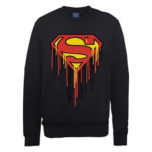 DC Comics Sweatshirt Superman Drip Logo - Black