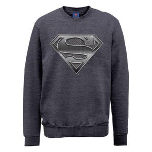 DC Comics Sweatshirt Superman Plate Logo - Steel Grey