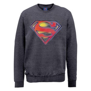 DC Comics Sweatshirt Superman Stencil Logo - Steel Grey