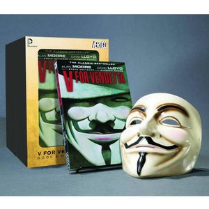 V For Vendetta Book and Mask Set