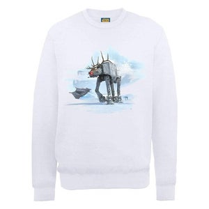 Star Wars Christmas At At Reindeer Sweatshirt - White