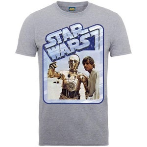 Star Wars C-3PO & Luke Men's T-Shirt - Heather Grey