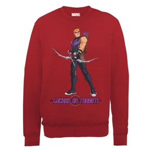 Marvel Avengers Assemble Hawkeye Locked on Target Men's Sweatshirt - Red