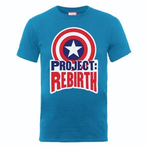 Marvel Avengers Assemble Captain America Project Rebirth Men's T-Shirt - Royal Blue