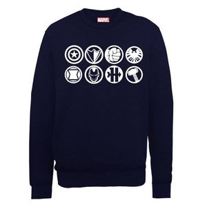 Marvel Avengers Assemble Team Icons Men's Sweatshirt - Navy