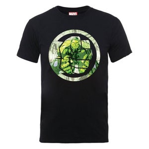 Marvel Avengers Assemble Hulk Montage Symbol Men's T-Shirt - Black