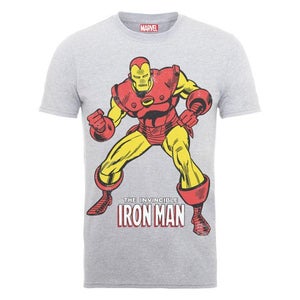 Marvel Iron Man Pose Men's T-Shirt - Heather Grey