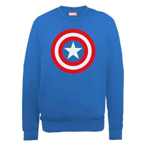 Marvel Avengers Assemble Captain America Simple Symbol Men's Sweatshirt - Royal Blue
