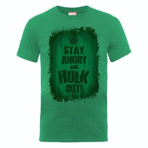 Marvel Avengers Assemble Hulk Stay Angry Men's T-Shirt - Kelly Green