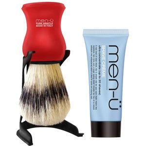men-ü Barbiere Shave Brush and Stand - Red