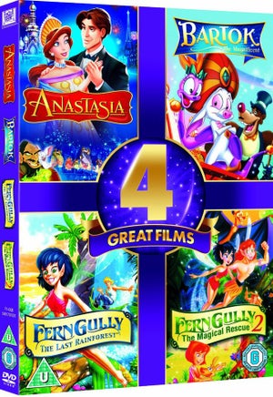 4 Great Films - Anastasia / Bartok the Magnificent / Ferngully / Ferngully 2