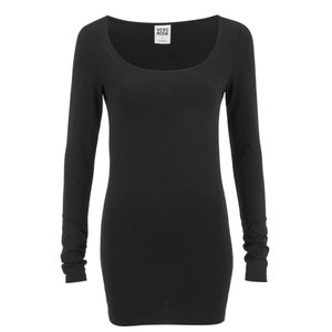 Vero Moda Women's Maxi My Long Sleeve Long U-Neck Top - Black