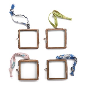 Nkuku Tiny Kiko Frame - Antique Copper - Set of 4  9x7x8cm