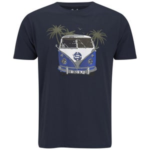 Salvage Men's Graphic Crew Neck T-Shirt - Navy