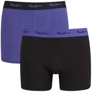 Pepe Jeans Men's Camden 2 Pack Boxers - Windsor Blue/Black