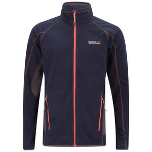 Regatta Men's Point 214 Gridnorth Full Zip Microfleece Top - Navy/Orange