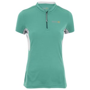 Regatta Women's Point 2UK 14 Breakbar Zip Neck Tech T-Shirt - Arcadia Green