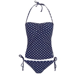 Animal Women's Pennie-May Halterneck Polka Dot Tankini - Peacoat