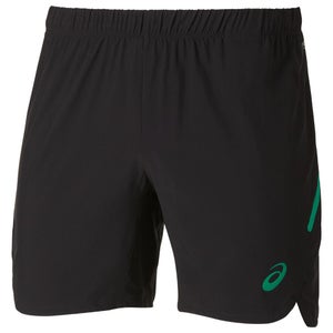 Asics Men's 7 Inch Running Shorts - Black/Jungle Green