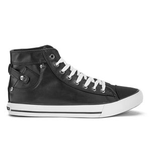 Crosshatch Men's Canvas Cursa High Top Trainers - Black