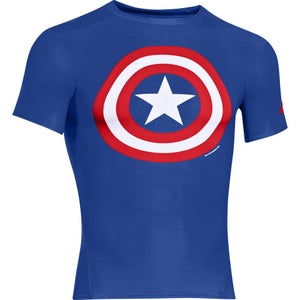 Under Armour Men's Transform Yourself Compression Top - Blue/White/Red