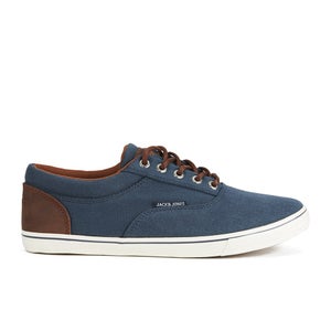 Jack & Jones Men's Vision Canvas Sneakers - Dress Blue/White