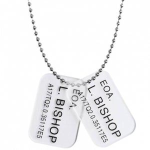 Hollywood Collectibles Aliens Colonial Marine EOA L. Bishop Dog Tags
