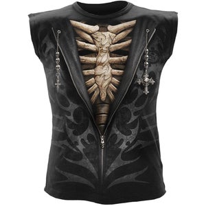 Spiral Men's UNZIPPED Vest - Black