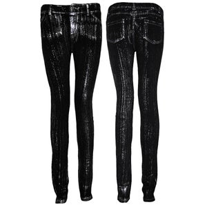 Spiral Women's GOTHIC ROCK Glitter Jeggings - Black