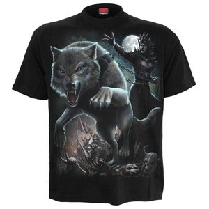 Spiral Men's WOLF QUEEN T-Shirt - Black