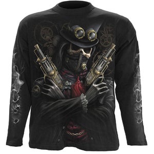 Spiral Men's STEAM PUNK BANDIT Long Sleeve T-Shirt - Black