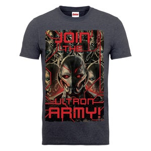 Marvel Avengers Men's Age of Ultron Join The Army T-Shirt - Dark Grey