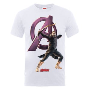 Marvel Avengers Men's Age of Ultron Hawkeye T-Shirt - White