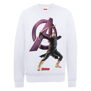 Marvel Avengers Age of Ultron Hawkeye Sweatshirt - White