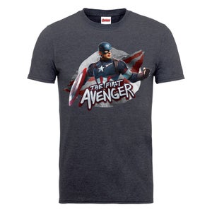 Marvel Avengers Men's Age of Ultron Captain America The First Avenger T-Shirt - Dark Grey