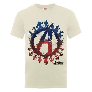 Marvel Avengers Men's Age of Ultron Team Silhouette Logo T-Shirt - Nude