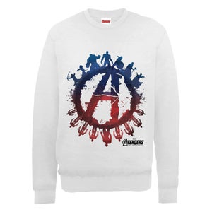 Marvel Avengers Age of Ultron Team Silhouette Logo Sweatshirt - Ash Grey