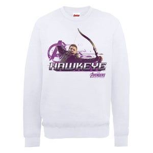 Marvel Avengers Age of Ultron Hawkeye Logo Sweatshirt - White