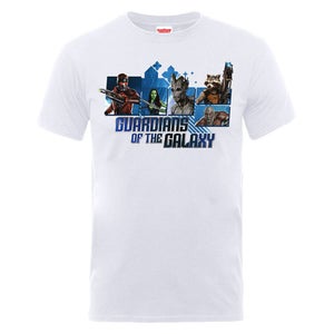 Marvel Guardians of the Galaxy Men's Team Montage T-Shirt - White