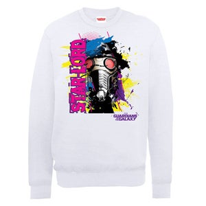 Marvel Guardians of the Galaxy Star-Lord Mask Art Sweatshirt - White