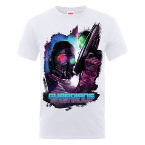 Marvel Guardians of the Galaxy Men's Star-Lord Pose T-Shirt - White