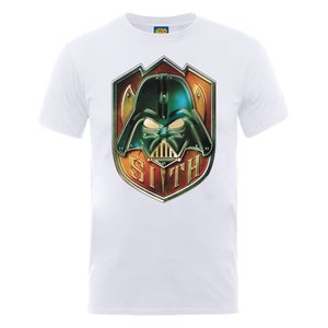 Star Wars Men's Darth Vader Sith Badge T-Shirt - White