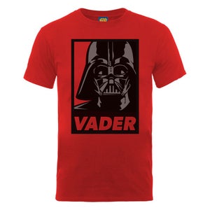 Star Wars Men's Darth Vader Head Art Poster T-Shirt - Red